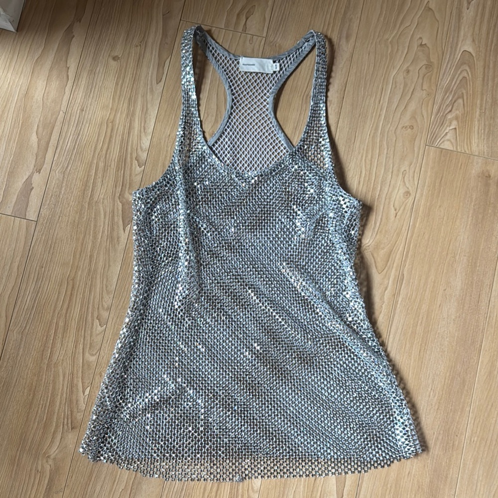 CULTNAKED Stardust Top in Transparent Grey